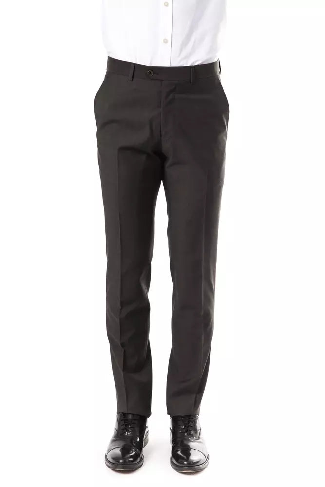 Uominitaliani Gray Wool Men's Pant