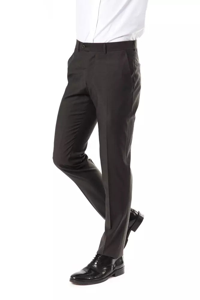 Uominitaliani Gray Wool Men's Pant