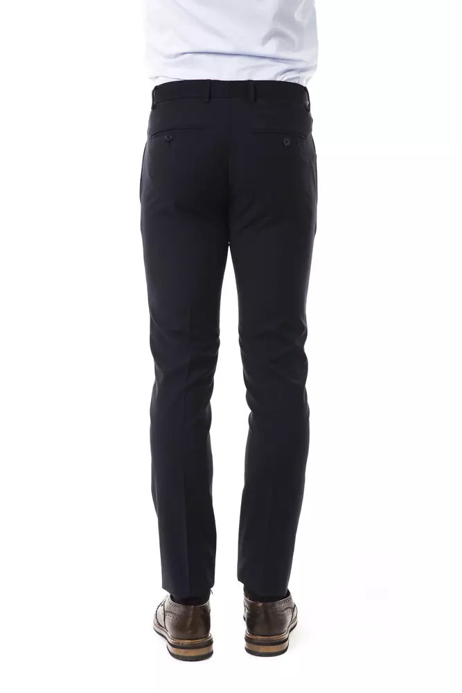 Uominitaliani Gray Wool Men's Suit Pant