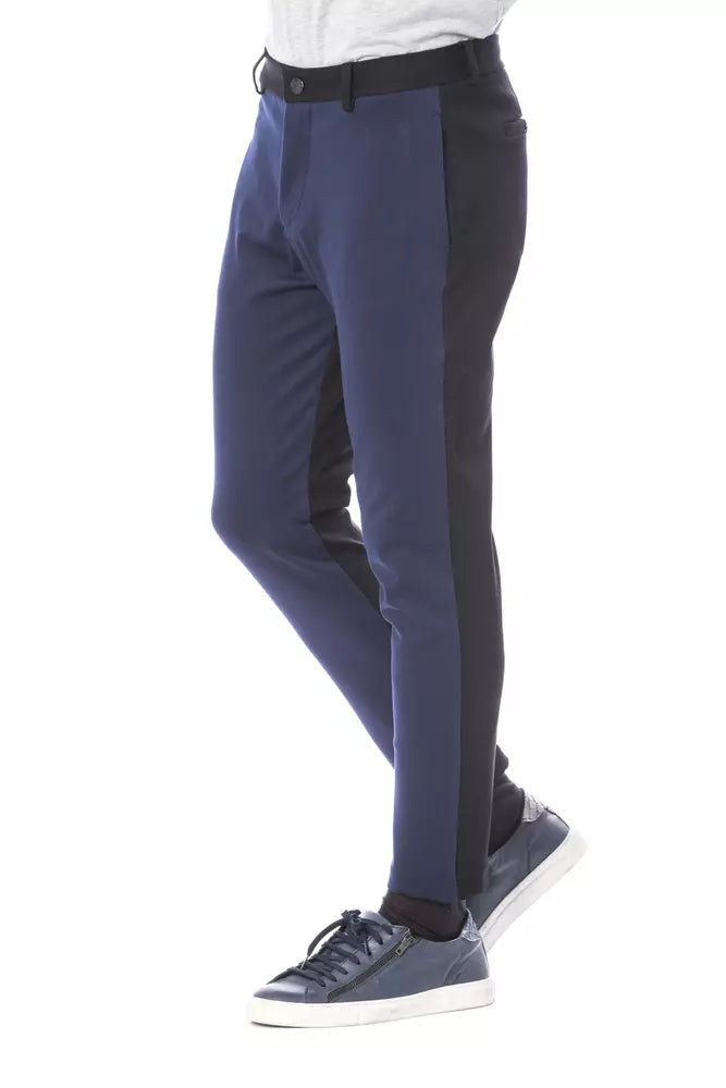 Verri Blue Viscose Men's Pant
