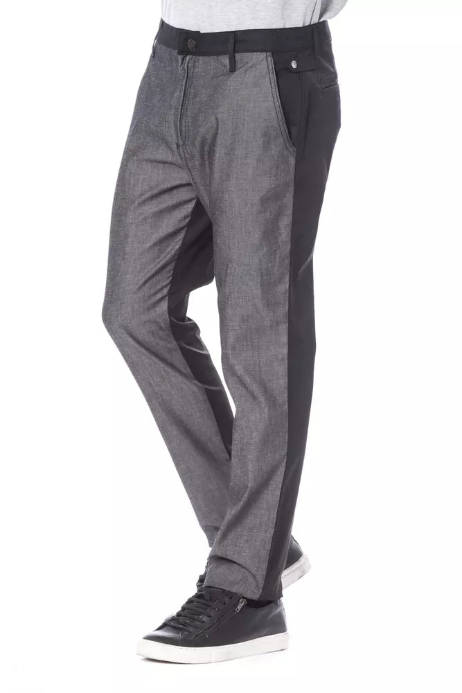 Verri Black Cotton Men Pants
