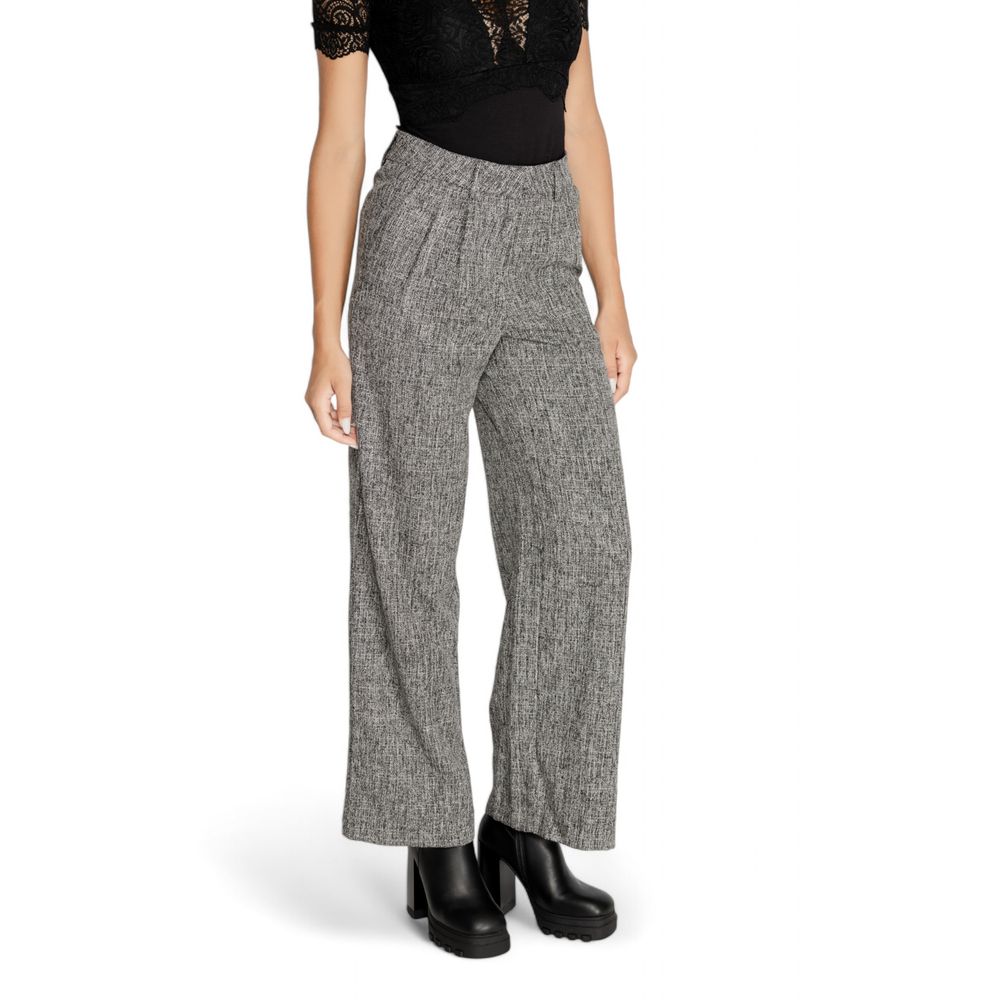 Vila Clothes Black Recycled Polyester Pant